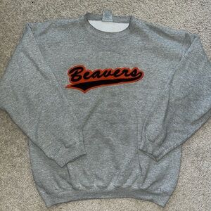 Beavers Men's Gray Crewneck Sweater